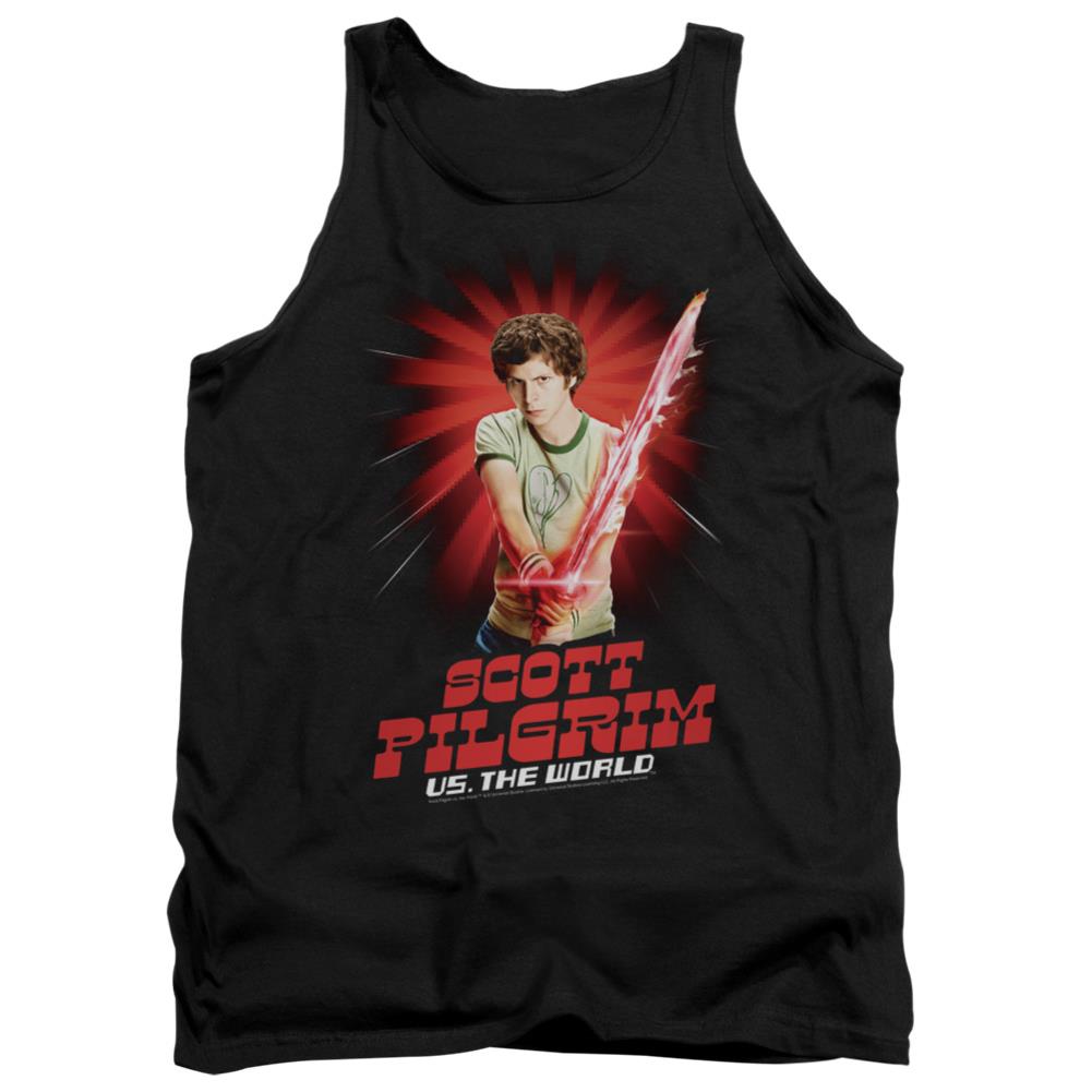 Scott Pilgrim VS. The World Super Sword Men's 18/1 Cotton Tank Top