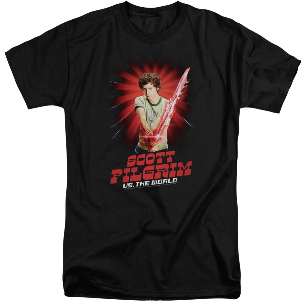 Scott Pilgrim VS. The World Super Sword Men's 18/1 Tall Cotton Short-Sleeve T-Shirt