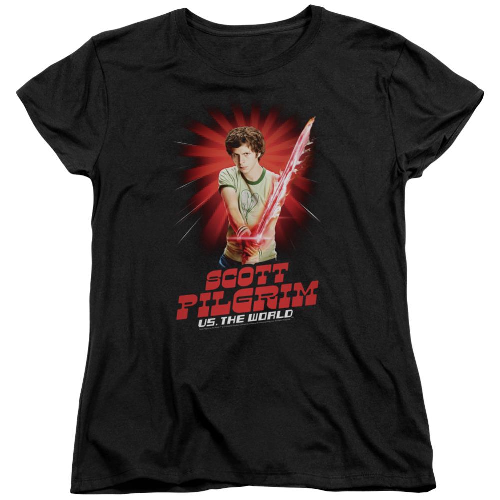 Scott Pilgrim VS. The World Super Sword Women's 18/1 Cotton Short-Sleeve T-Shirt