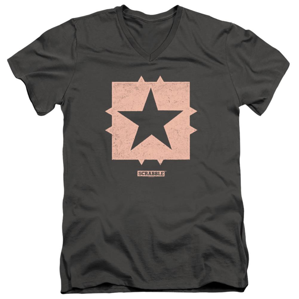 Scrabble Free Space Men's 30/1 Cotton Slim V-Neck T-Shirt