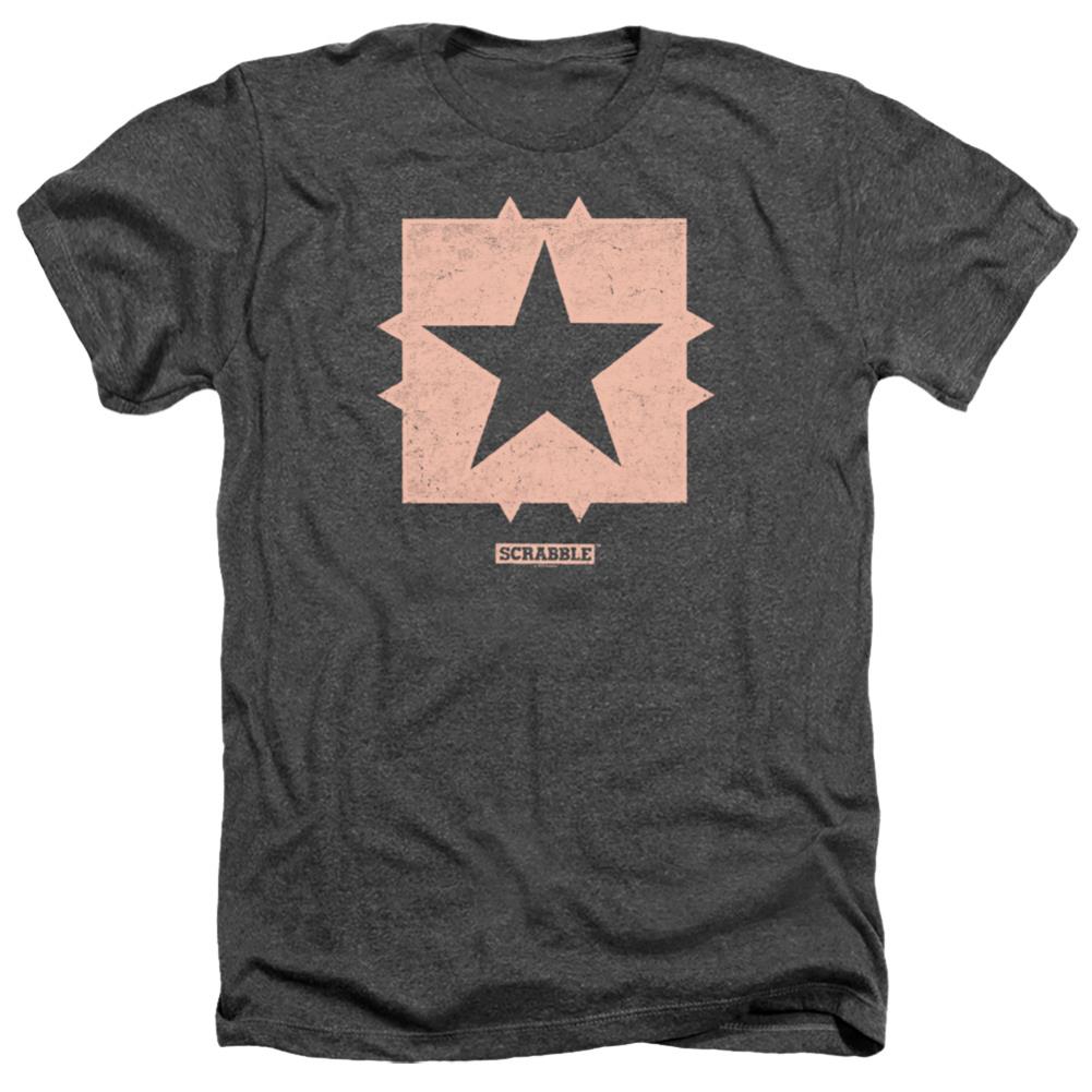 Scrabble Free Space Men's 30/1 Heather 60 40 Poly Short-Sleeve T-Shirt