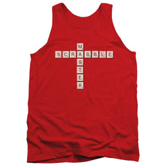 Scrabble Scrabble Master Men's 18/1 Cotton Tank Top