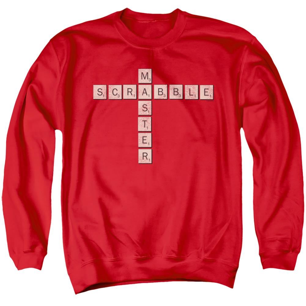 Scrabble Scrabble Master Men's Crewneck 50 50 Poly Long-Sleeve T-Shirt