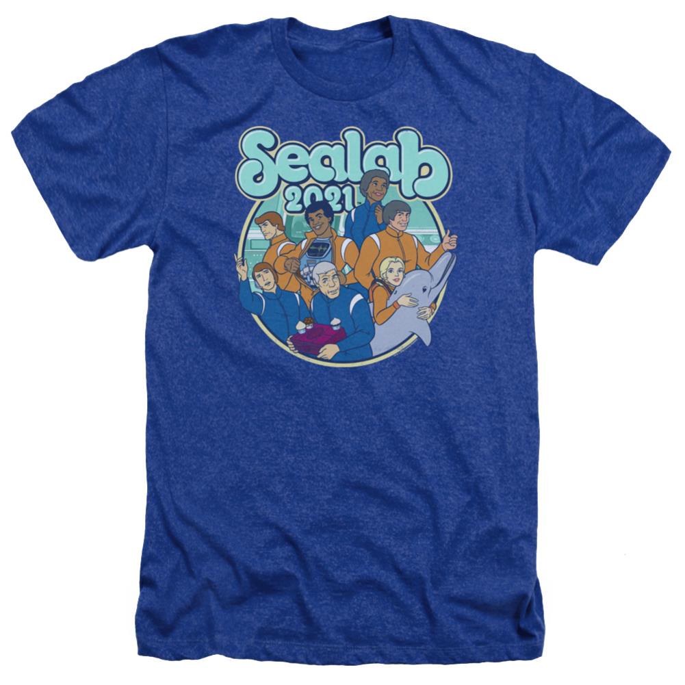Sealab 2021 Gangs All Here Men's 30/1 Heather 60 40 Poly Short-Sleeve T-Shirt