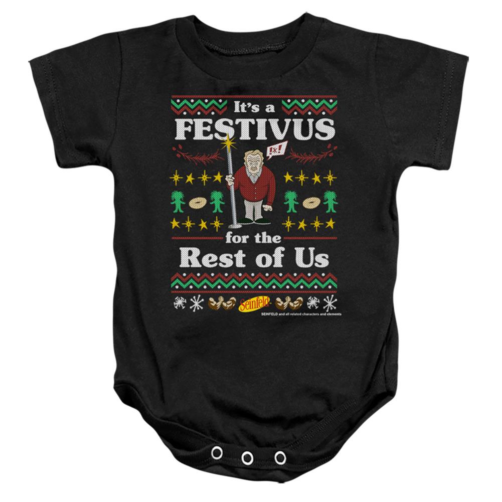 Seinfeld Festive Festivus Infant's Cotton SS Snapsuit