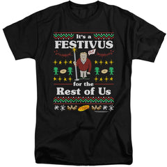 Seinfeld Festive Festivus Men's 18/1 Tall Cotton Short-Sleeve T-Shirt