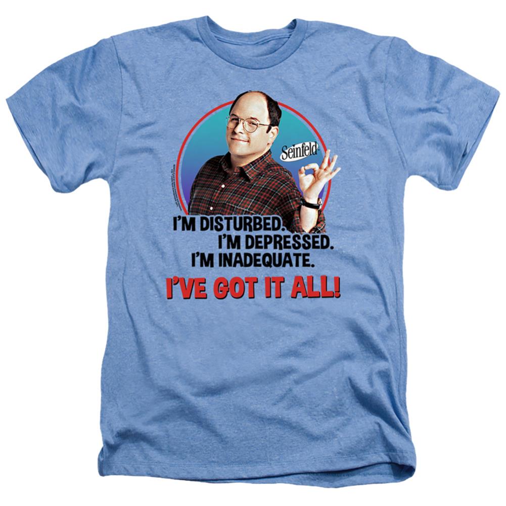 Seinfeld George All Men's 30/1 Heather 60 40 Poly Short-Sleeve T-Shirt