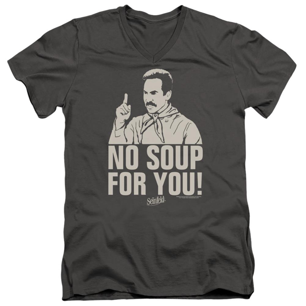 Seinfeld No Soup Men's 30/1 Cotton Slim V-Neck T-Shirt