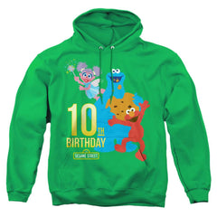 Sesame Street 10th Birthday Men's Pull-Over 75 25 Poly Hoodie