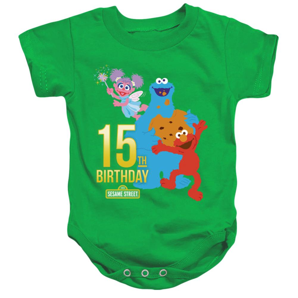 Sesame Street 15th Birthday Infant's Cotton SS Snapsuit