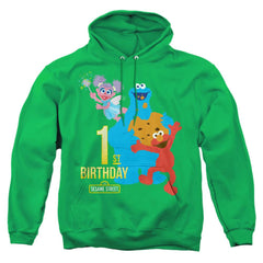 Sesame Street 1st Birthday Men's Pull-Over 75 25 Poly Hoodie