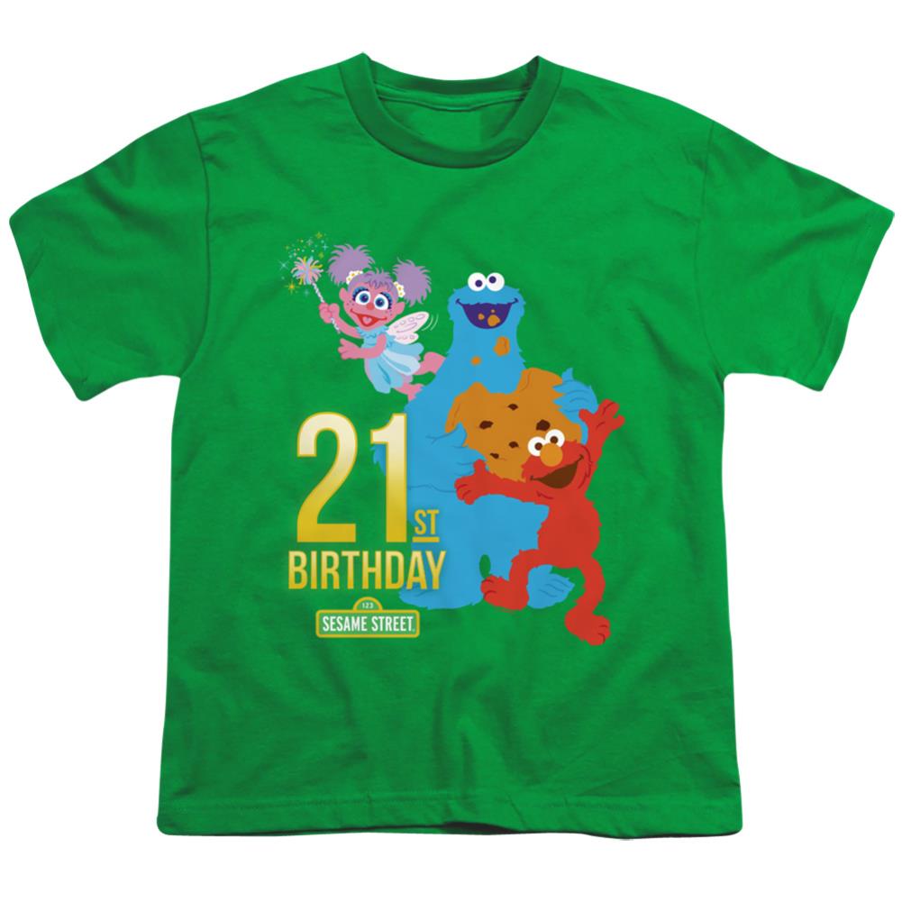 Sesame Street 21st Birthday Youth 18/1 100% Cotton Short-Sleeve T-Shirt