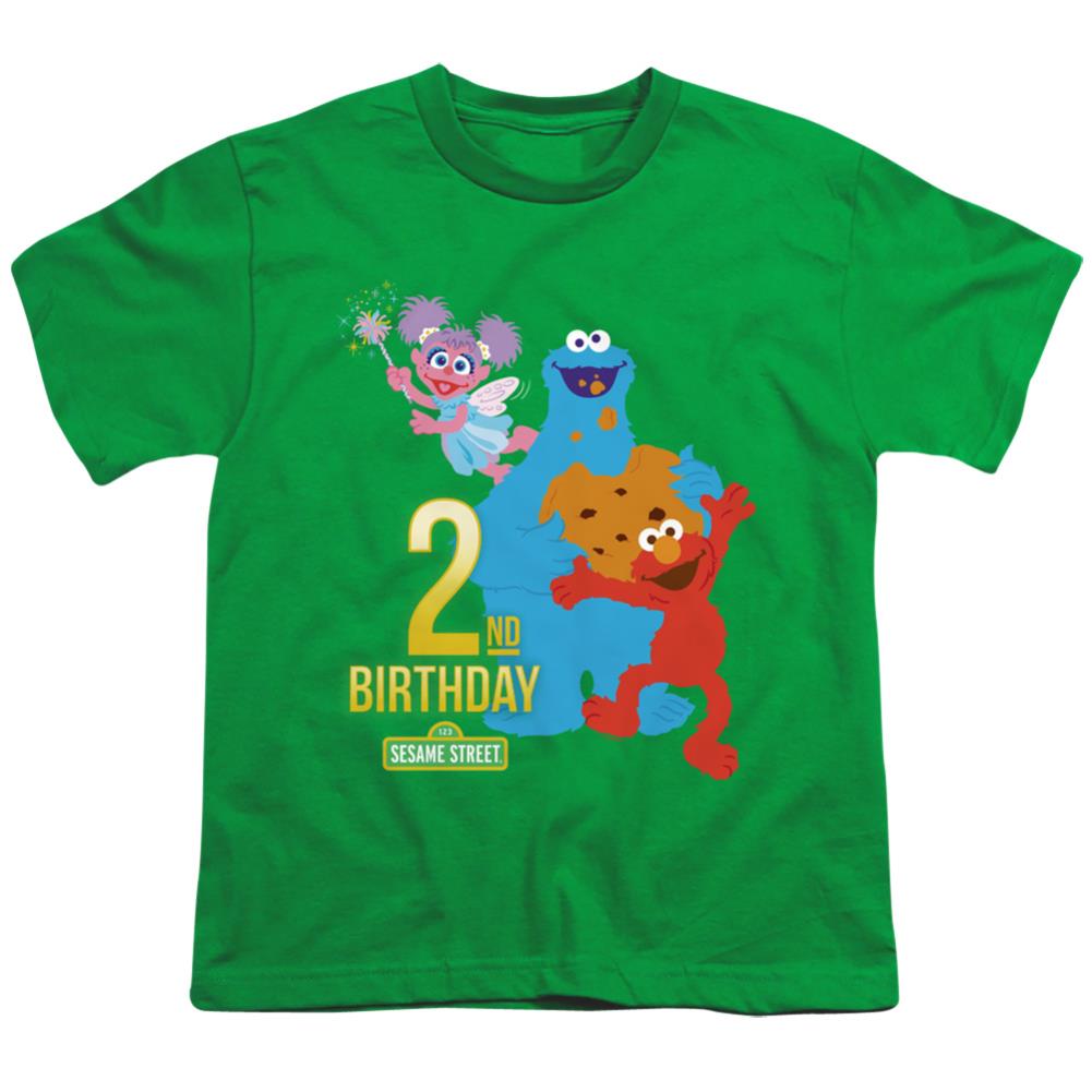 Sesame Street 2nd Birthday Youth 18/1 100% Cotton Short-Sleeve T-Shirt