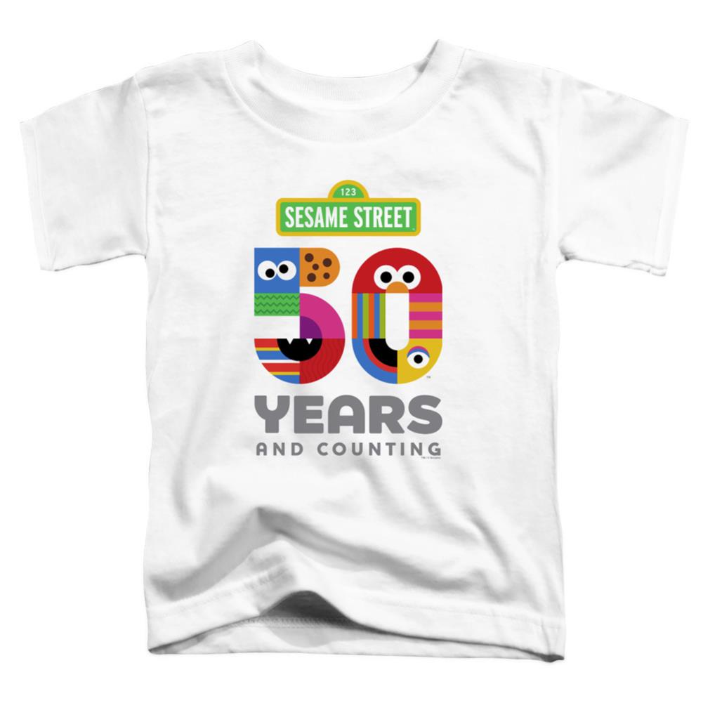 Sesame Street 50 Years Logo Toddler 18/1 Cotton Short-Sleeve T-Shirt