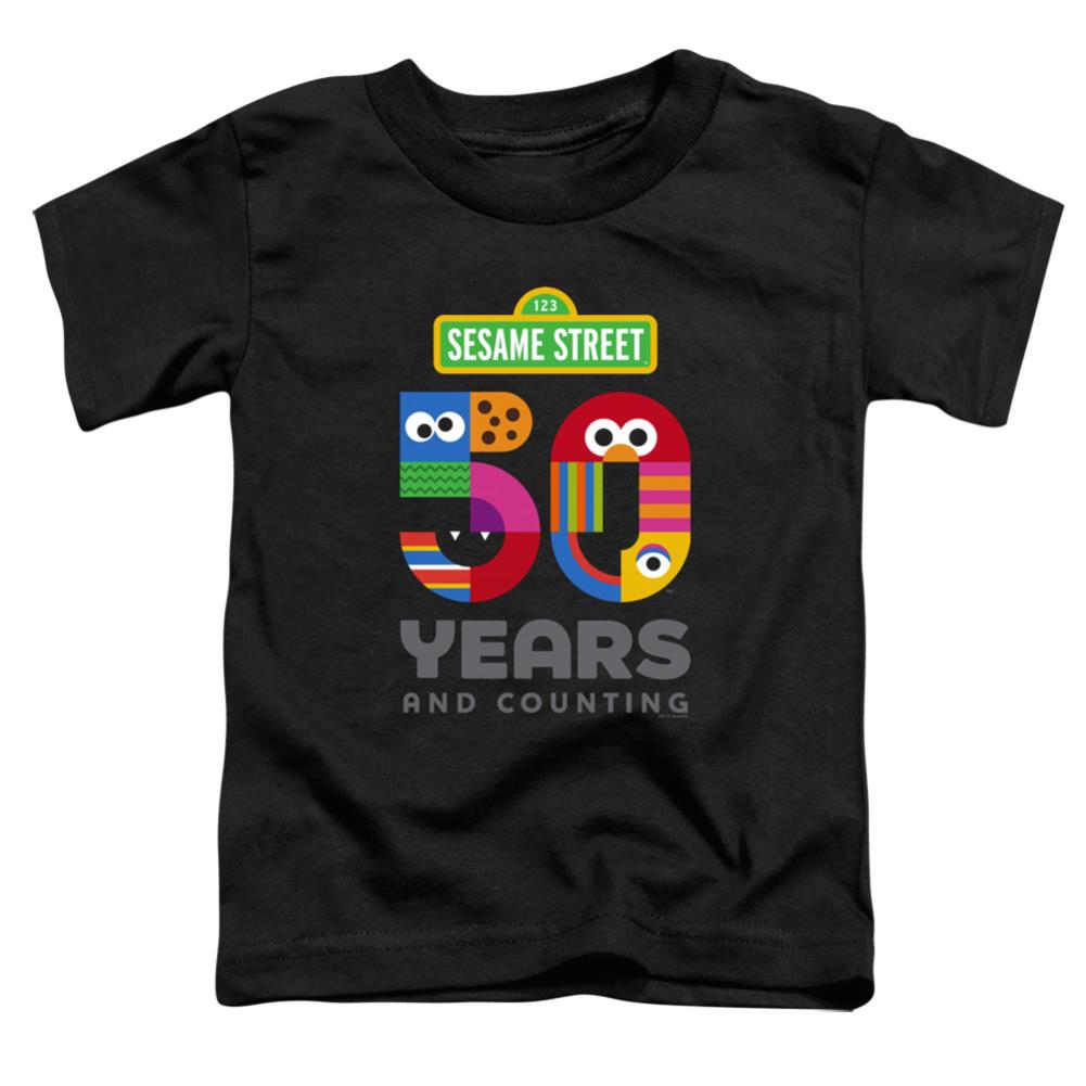Sesame Street 50 Years Logo Toddler 18/1 Cotton Short-Sleeve T-Shirt