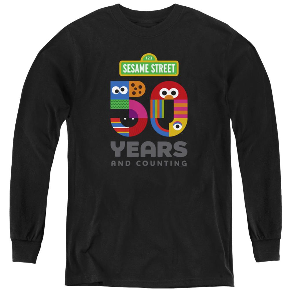 Sesame Street 50 Years Logo Youth Long-Sleeve T-Shirt