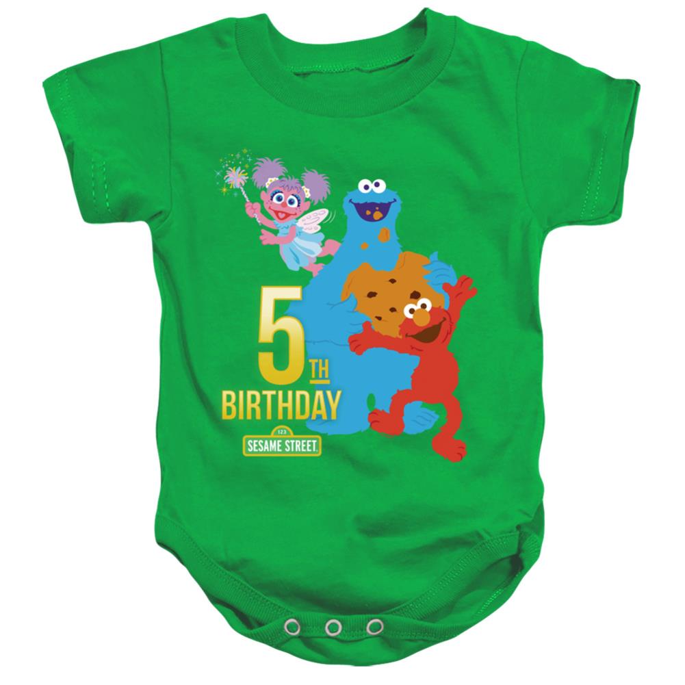 Sesame Street 5th Birthday Infant's Cotton SS Snapsuit