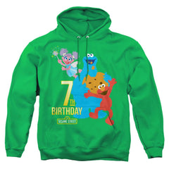 Sesame Street 7th Birthday Men's Pull-Over 75 25 Poly Hoodie
