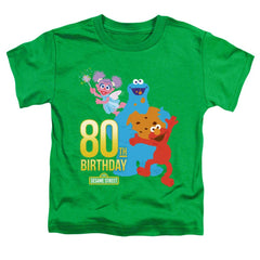 Sesame Street 80th Birthday Toddler 18/1 Cotton Short-Sleeve T-Shirt