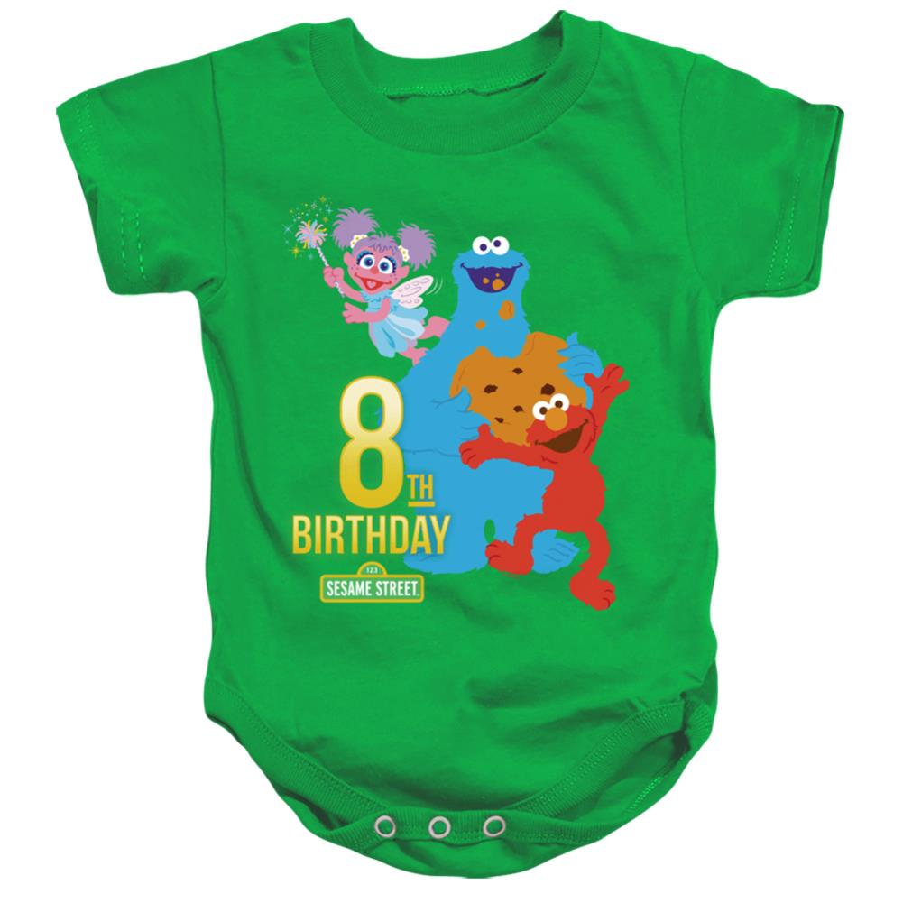 Sesame Street 8th Birthday Infant's Cotton SS Snapsuit