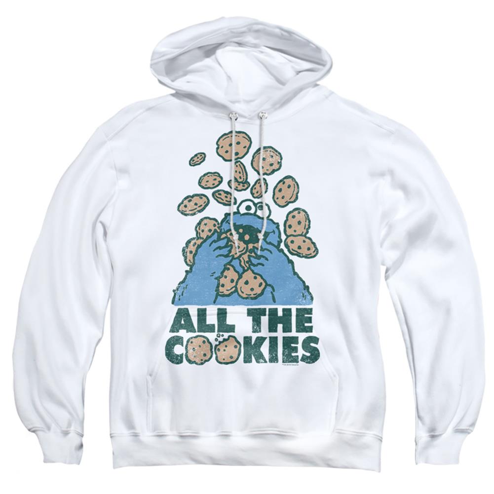 Sesame Street All The Cookies Men's Pull-Over 75 25 Poly Hoodie