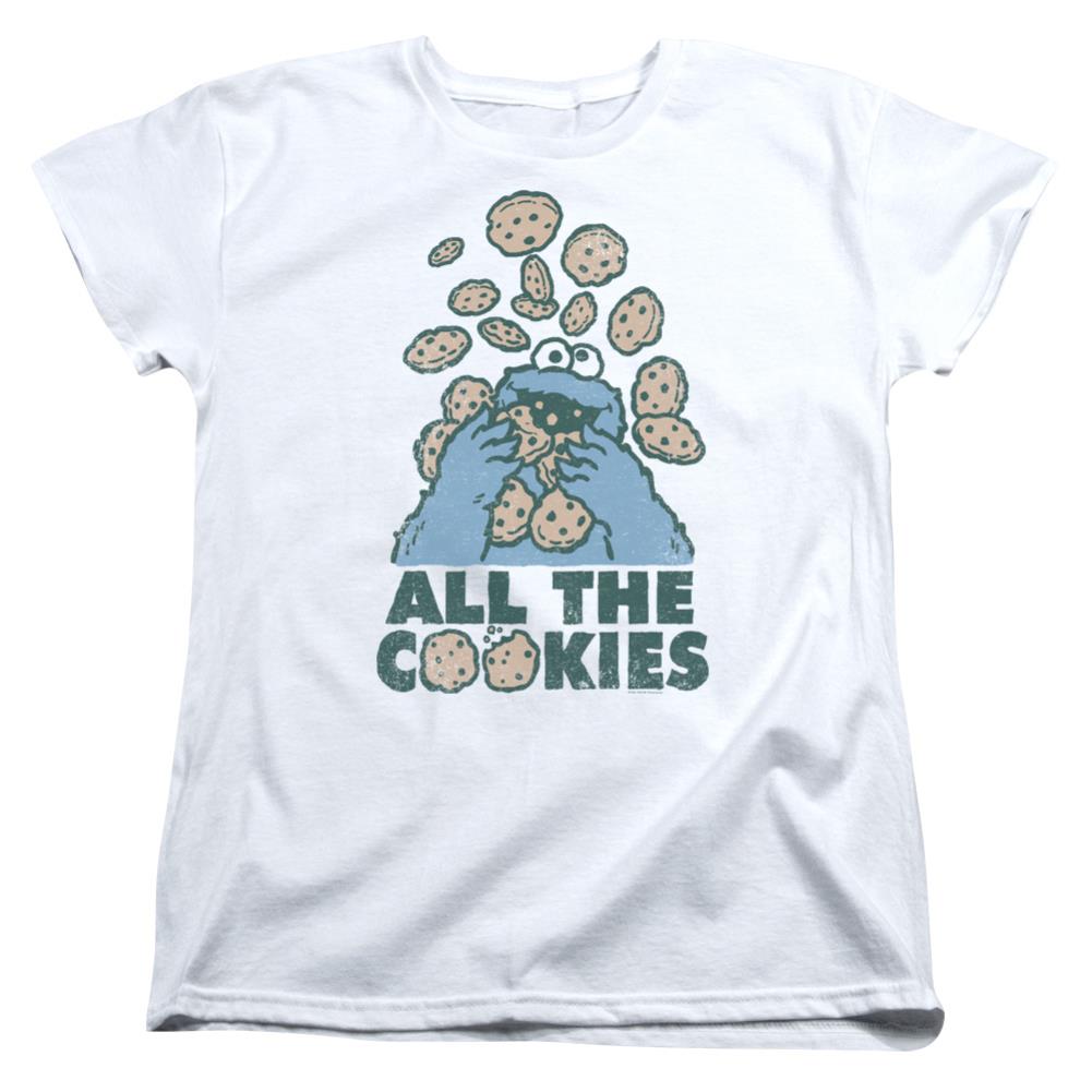 Sesame Street All The Cookies Women's 18/1 Cotton Short-Sleeve T-Shirt