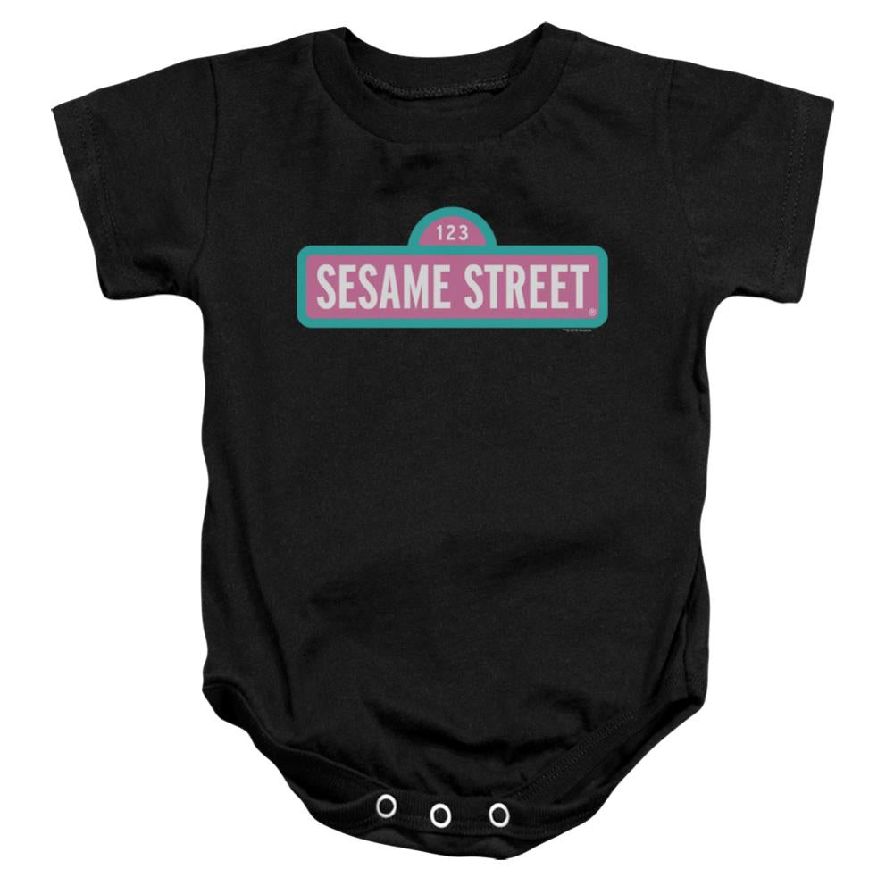 Sesame Street Alt Logo Infant's Cotton SS Snapsuit