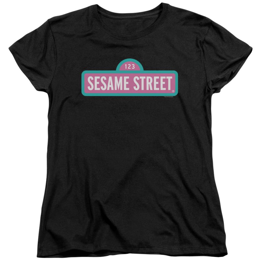 Sesame Street Alt Logo Women's 18/1 Cotton Short-Sleeve T-Shirt