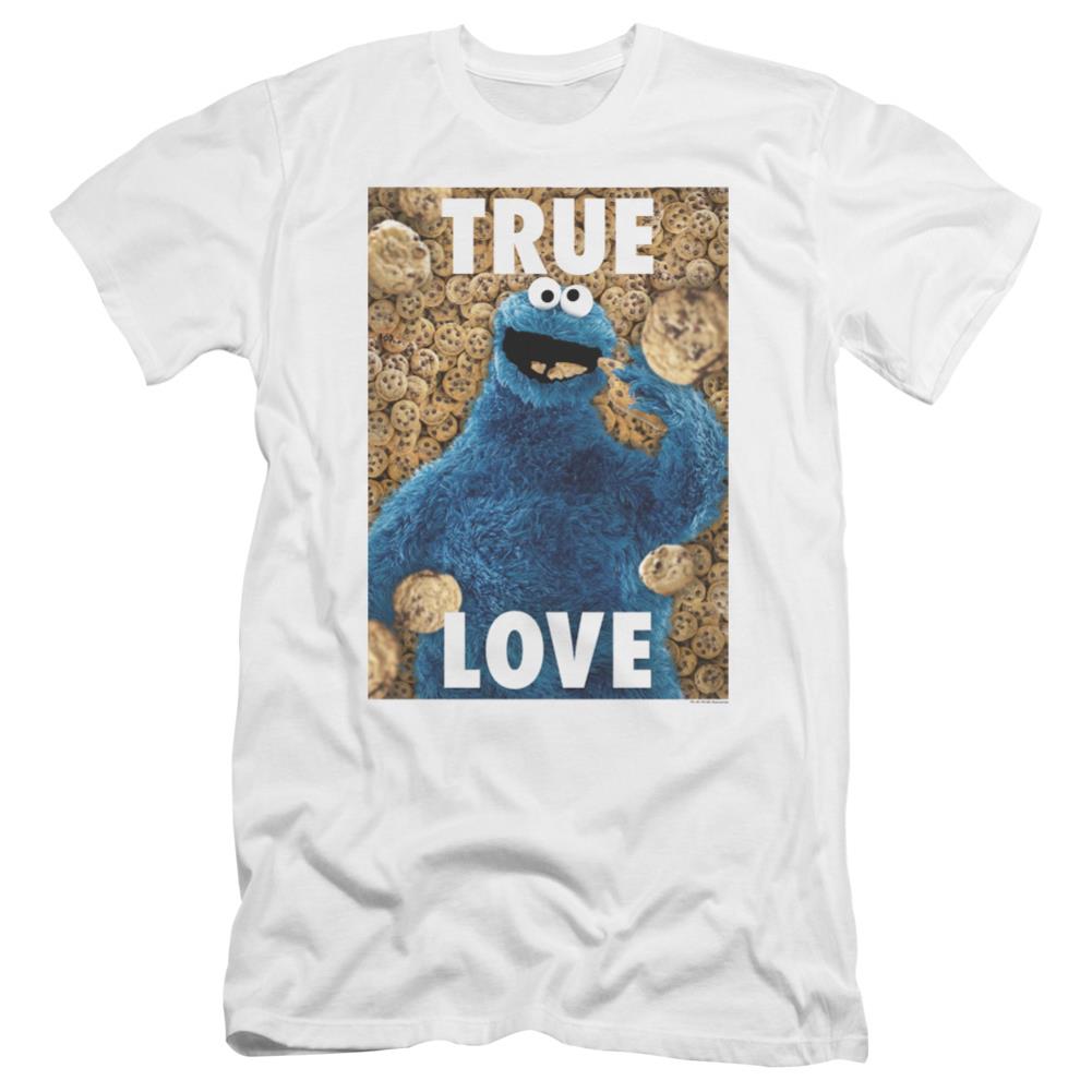 Sesame Street Beautiful Cookies Men's Ultra-Soft 30/1 Cotton Slim Short-Sleeve T-Shirt