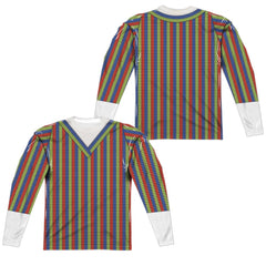 Sesame Street Bert Costume (Front/Back Print) Men's Regular Fit Polyester Long-Sleeve T-Shirt