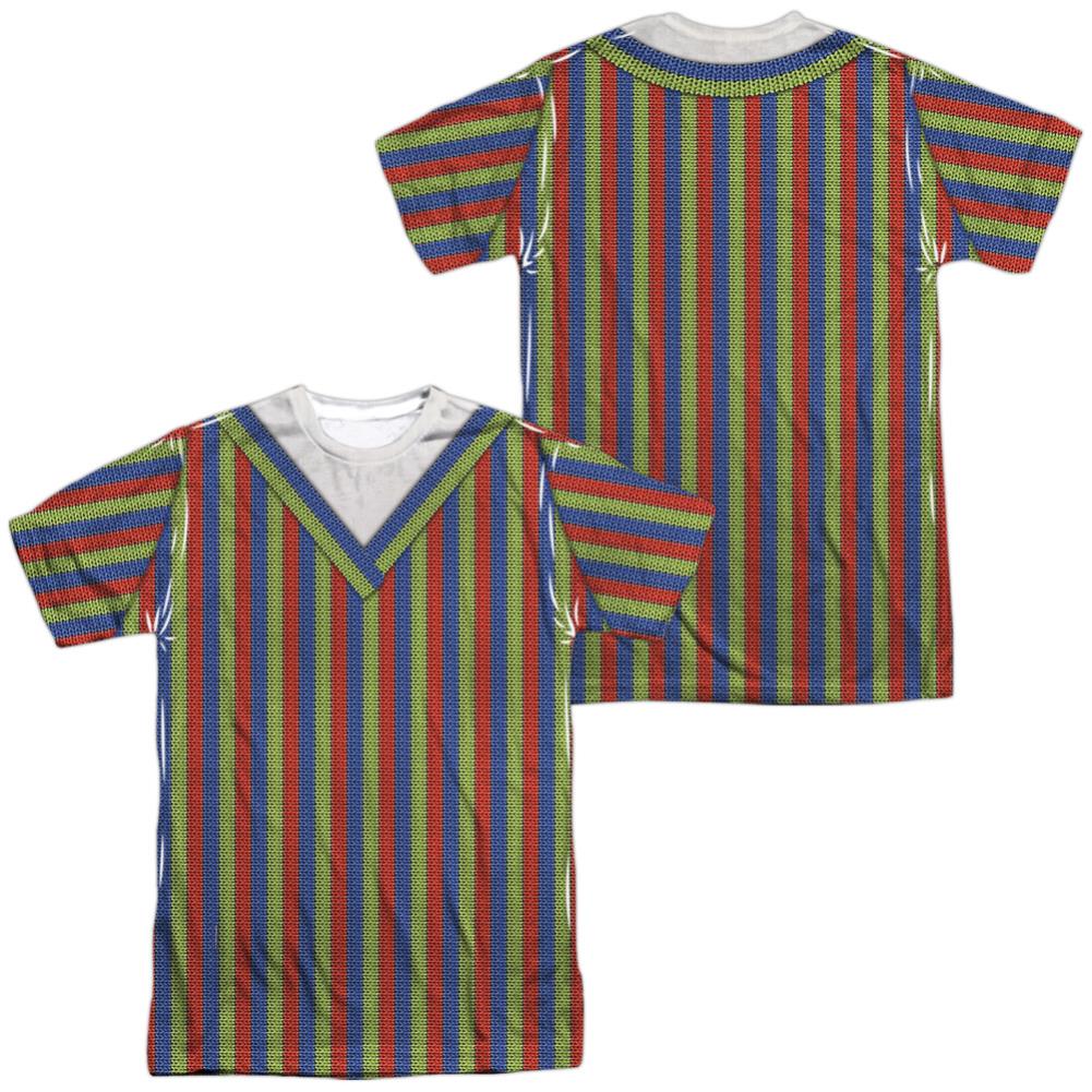 Sesame Street Bert Costume (Front/Back Print) Men's Regular Fit Polyester Short-Sleeve T-Shirt
