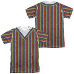 Sesame Street Bert Costume (Front/Back Print) Men's Regular Fit Polyester Short-Sleeve T-Shirt