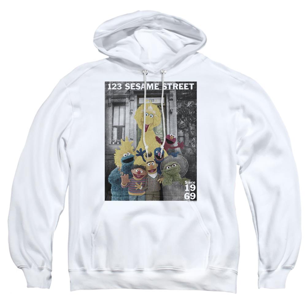 Sesame Street Best Address Men's Pull-Over 75 25 Poly Hoodie