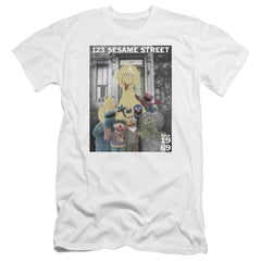 Sesame Street Best Address Men's Ultra-Soft 30/1 Cotton Slim Short-Sleeve T-Shirt