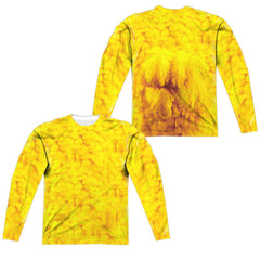 Sesame Street Big Bird Costume (Front/Back Print) Men's Regular Fit Polyester Long-Sleeve T-Shirt
