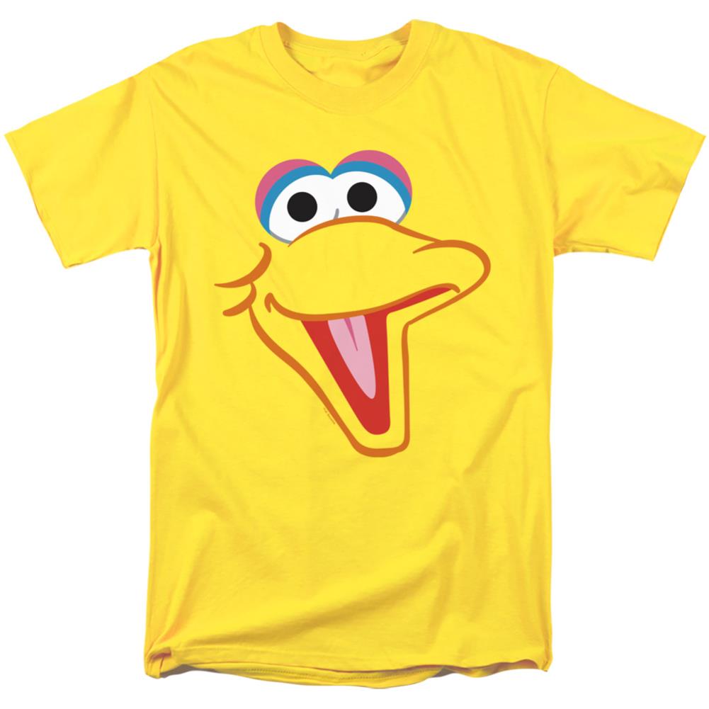 Sesame Street Big Bird Head Men's 18/1 Cotton Short-Sleeve T-Shirt