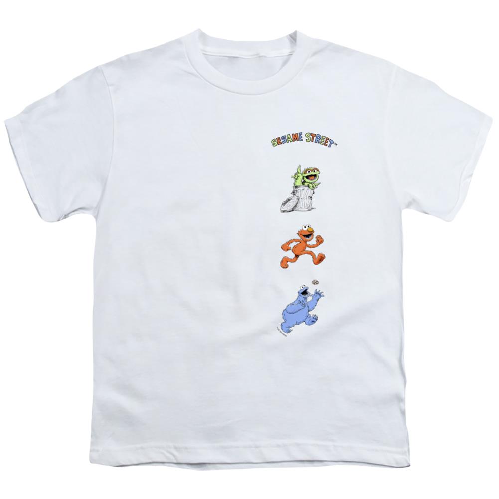 Sesame Street Character Stack Youth 18/1 100% Cotton Short-Sleeve T-Shirt