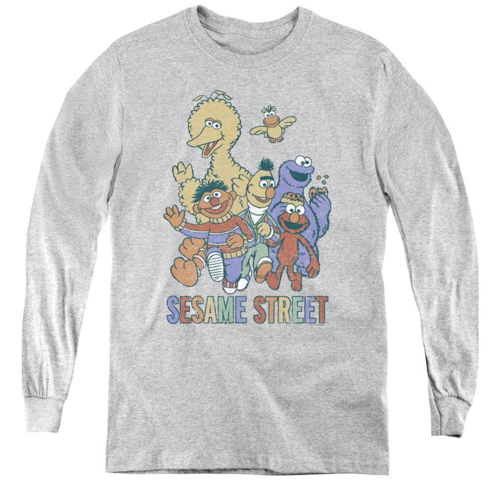 Sesame Street Colorful Group Youth Long-Sleeve T-Shirt