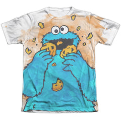 Sesame Street Cookie Crumbs Men's Regular Fit Poly Cotton Short-Sleeve T-Shirt