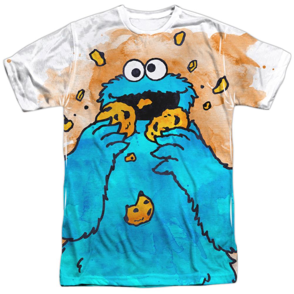 Sesame Street Cookie Crumbs Men's Regular Fit Polyester Short-Sleeve T-Shirt