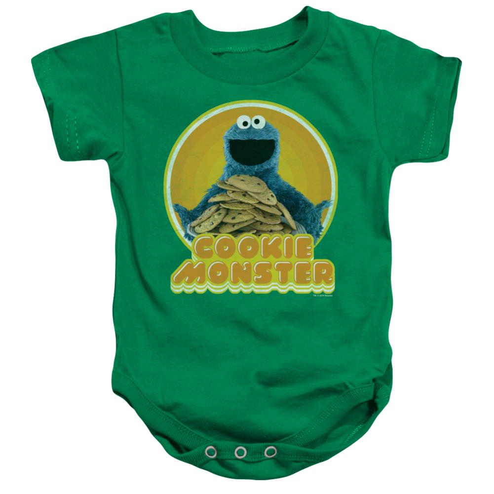 Sesame Street Cookie Iron On Infant's Cotton SS Snapsuit