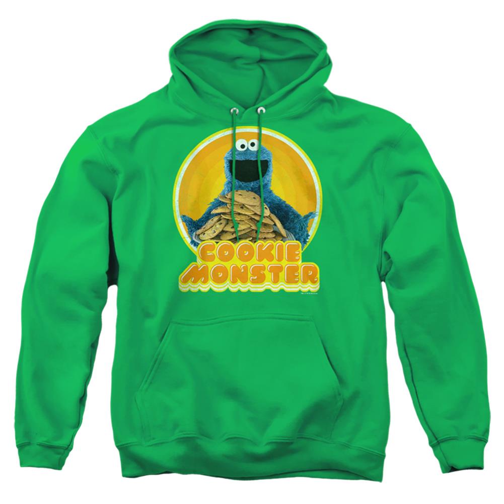 Sesame Street Cookie Iron On Men's Pull-Over 75 25 Poly Hoodie
