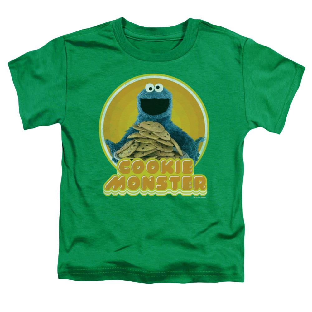 Sesame Street Cookie Iron On Toddler 18/1 Cotton Short-Sleeve T-Shirt