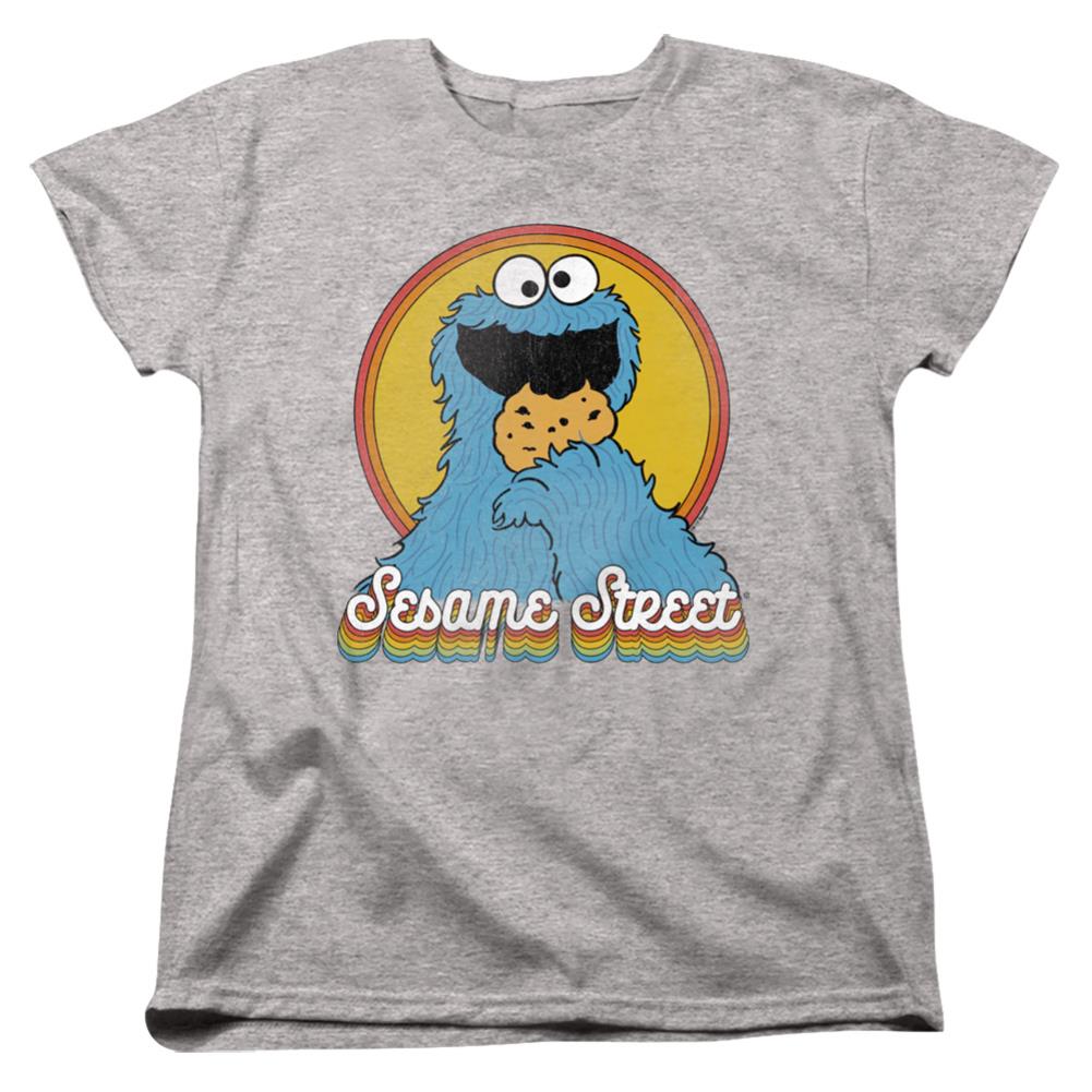 Sesame Street Cookie Monster Layers Women's 18/1 Cotton Short-Sleeve T-Shirt