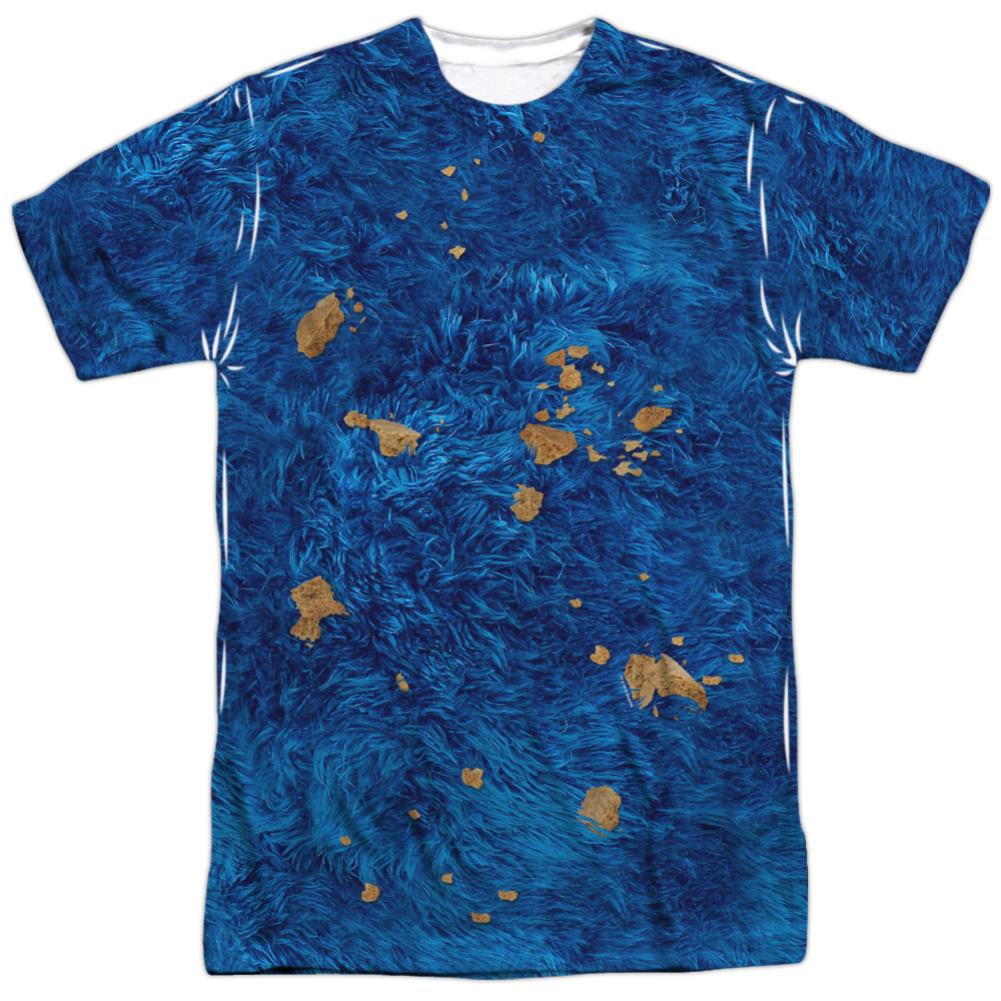 Sesame Street Cookie Moster Costume Men's Regular Fit Polyester Short-Sleeve T-Shirt