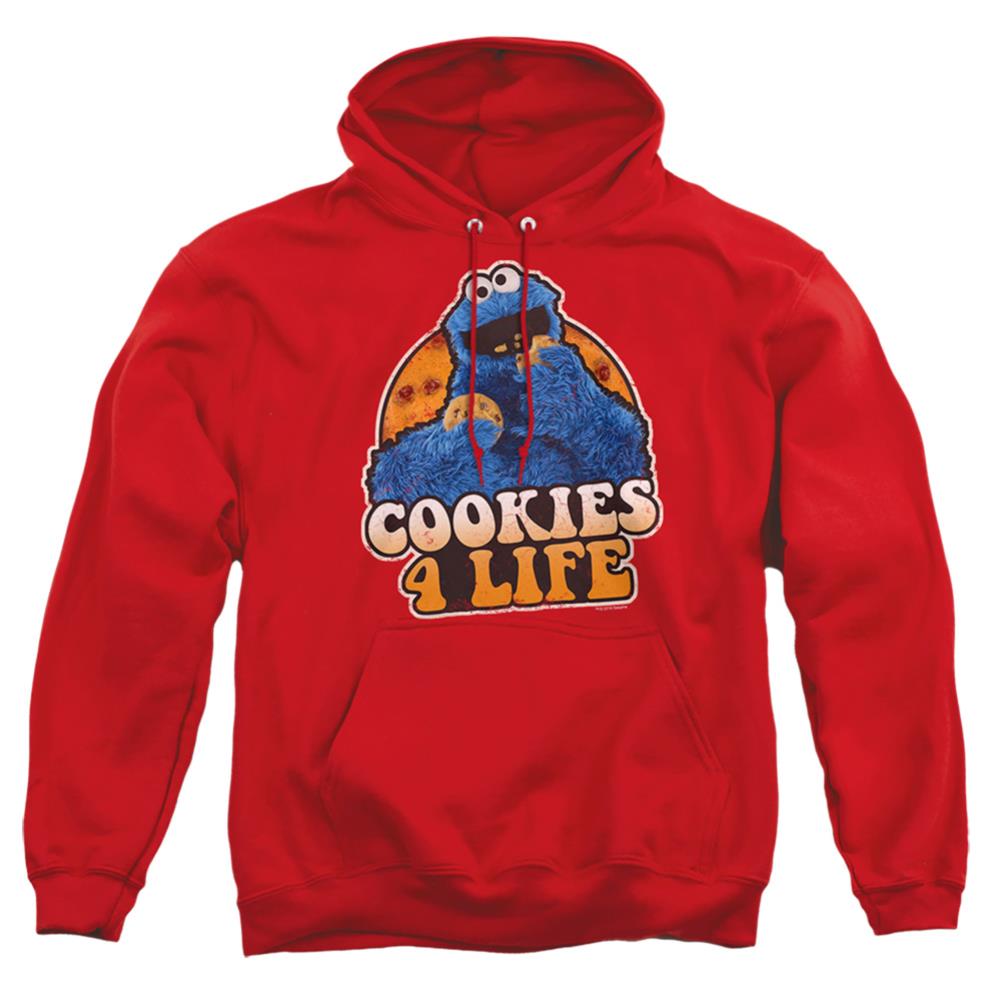 Sesame Street Cookies 4 Life Men's Pull-Over 75 25 Poly Hoodie