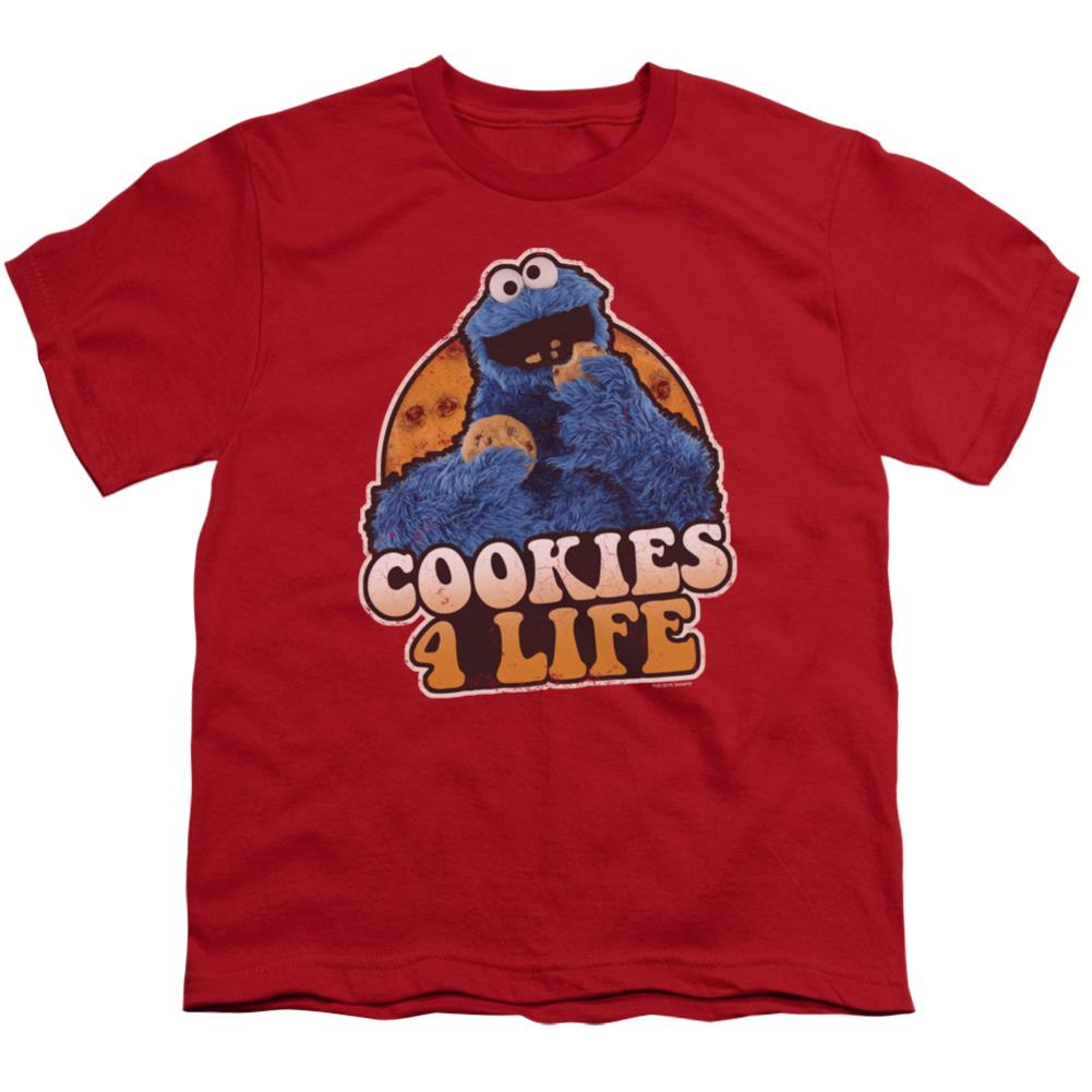 Sesame Street Cookies 4 Life Youth 18/1 100% Cotton Short-Sleeve T-Shirt