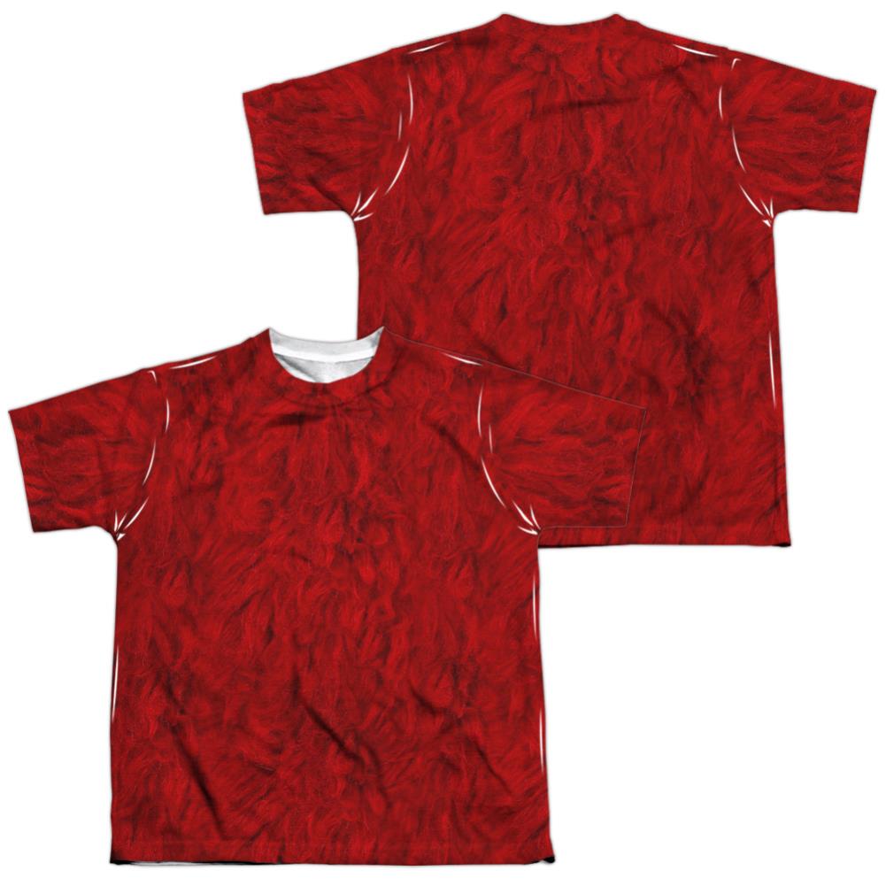 Sesame Street Elmo Costume (Front/Back Print) Youth Regular Fit Poly Short-Sleeve T-Shirt