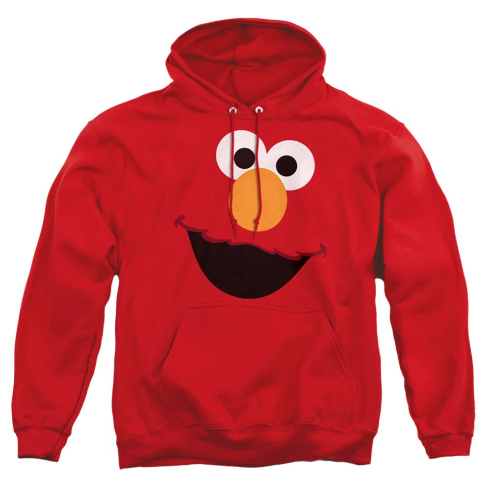 Sesame Street Elmo Face Men's Pull-Over 75 25 Poly Hoodie