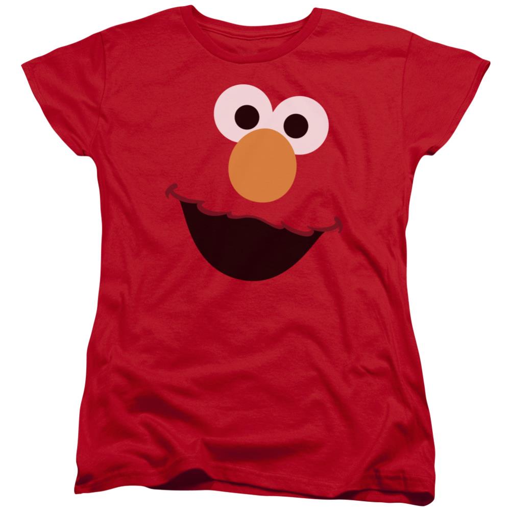 Sesame Street Elmo Face Women's 18/1 Cotton Short-Sleeve T-Shirt